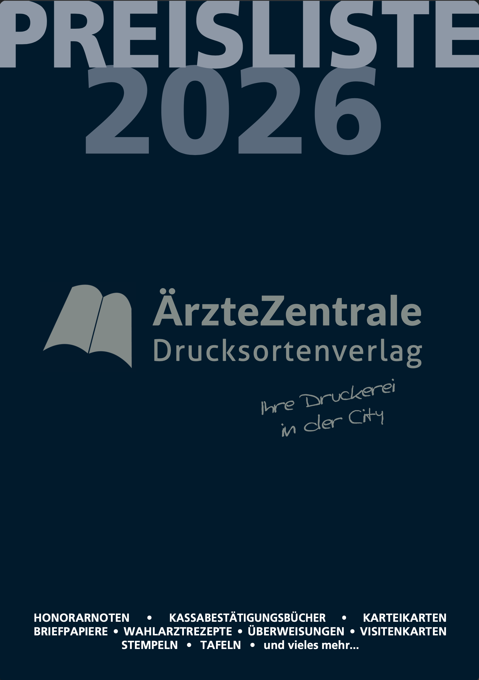 Preisliste 2026